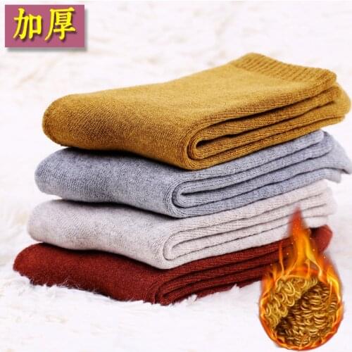 5 Pair Wool and Rabbit Fur Thick Socks Women Lady Soft Cotton Sports Casual Sock Winter Warm Outdoor Cold Resistance 39-45