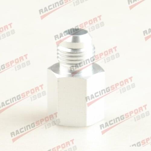 New AN6 Male Thread To 1/4" NPT Female Straight Aluminum Adaptor Fitting Silver
