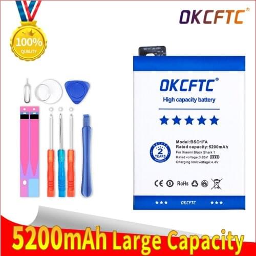 OKCFTC Orginal BS01FA 5200mAh Battery For Xiaomi Black Shark 1/ Black Shark Dual SIM TD-LTE/ SKR-A0 AWM-A0 BSO1FA