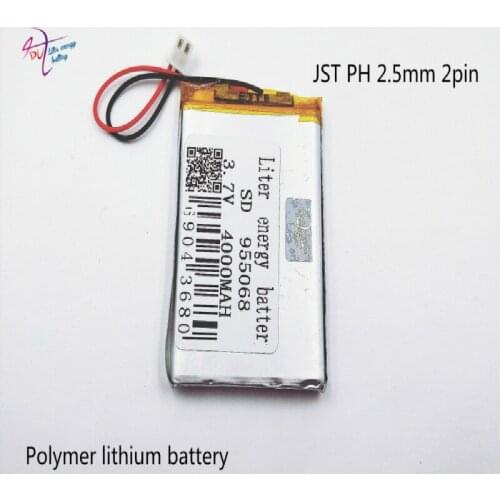 XHR-2P 2.54 3.7V 4000mAh core polymer lithium battery charging treasure personal terminal 475068x2 955068