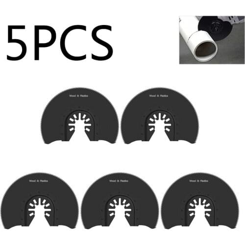 5pcs Oscillating Multi Tool Semi Circular HCS Segment Saw Blade For Cutting Wood for Dremel Multifunction Power Tool 88mm