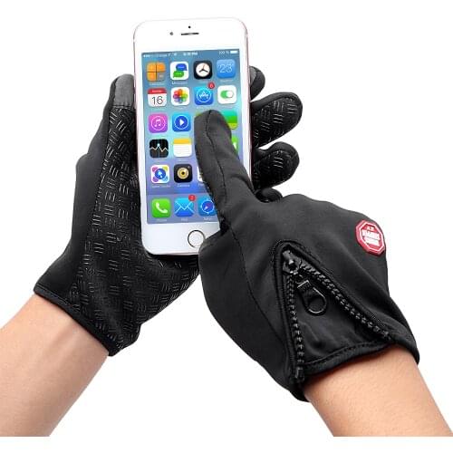 Full Finger for Outdoor Sport Men Unisex Touchscreen Motorcycle Skiing Gloves Cycling Gloves Winter Bike Anti-Slip Waterproof