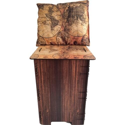 Practical Decor Decorative The Eider Stool Old Map