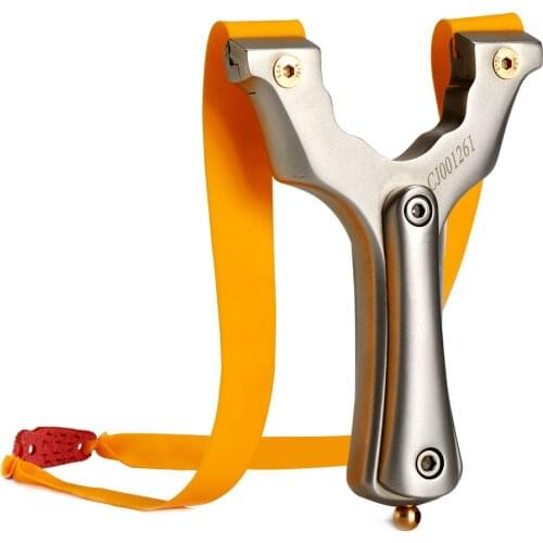 Toparchery Stainless Steel Slingshot with 1 Rubber Bands for Hunting Adult Outdoor Catapult Slingshot with Sight Sling Shot