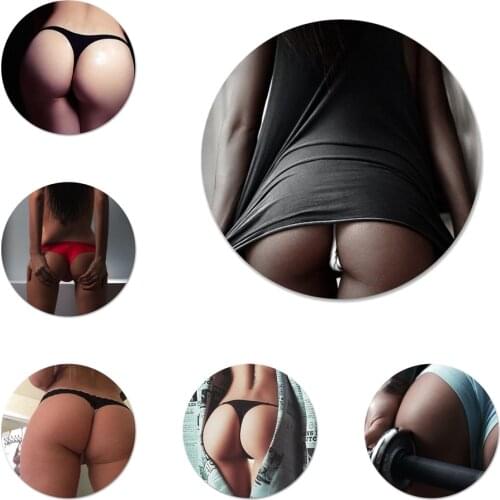 Sexy ass Underwear Bikini Woman girl Icons Pins Badge Decoration Brooches Metal Badges For Backpack Decoration