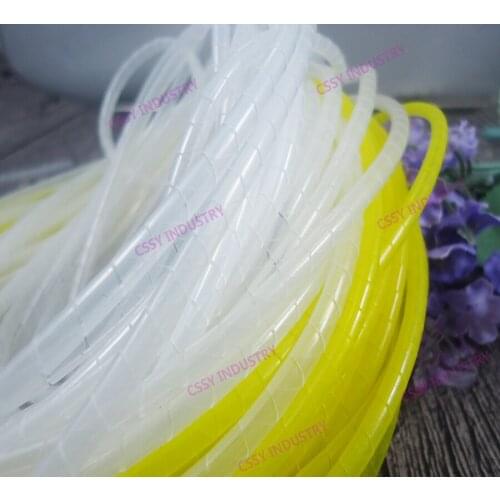 6MM 5m/lot Spiral wrapping band Cable Sleeves bands Cable casing Winding pipe Flame retardant Black and white