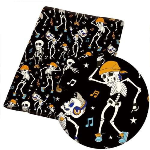 DIY 50 * 140cm Halloween Pattern Polyester Cotton collage printed polyester cotton childrens fabric for sewing dress mask