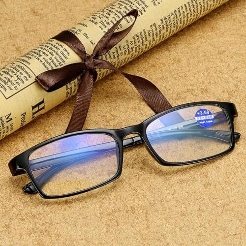 TR90 Anti Blue Light Reading Glasses Women Men Ultralight Goggles Presbyopic Glasses Diopters +1.0 1.5 2.0 2.5 3.0 3.5 4.0