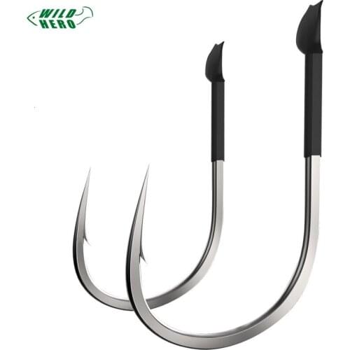 Wildhero 10 a pack of 1 Pack MUSTAD Fishing Hooks Circle High Carbon Steel Anzol Fishing Hooks Strong Rust Proof Sea Carp Large