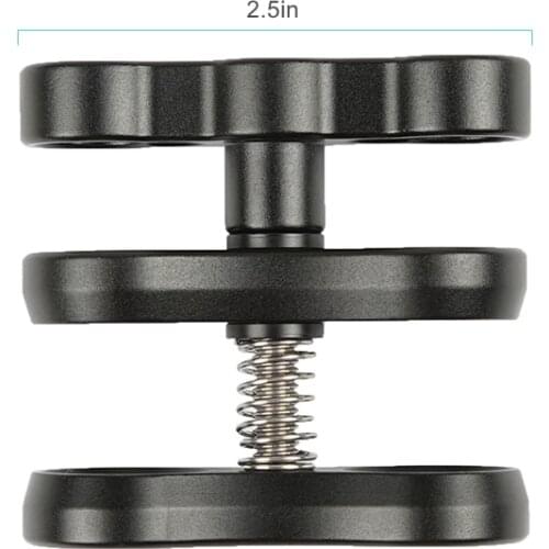 MINIFOCUS Dual Holes 1" Ball Clamp Mount for Diving Underwater photography Camera Housing Arm Video Light flashlight arms system