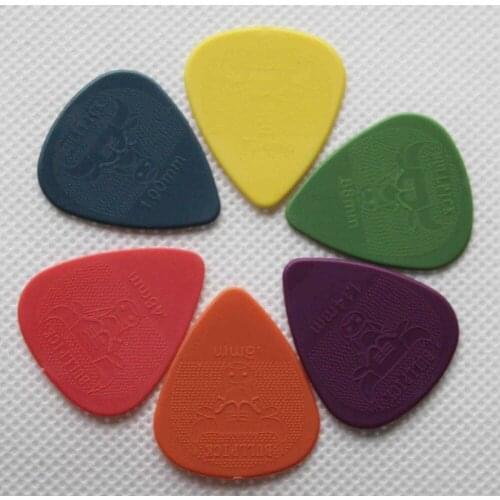 100 pieces guitar picks mixed colors picks 6 mixed thickness nylon made guitar picks 100 pcs free shipping carton boxed picks