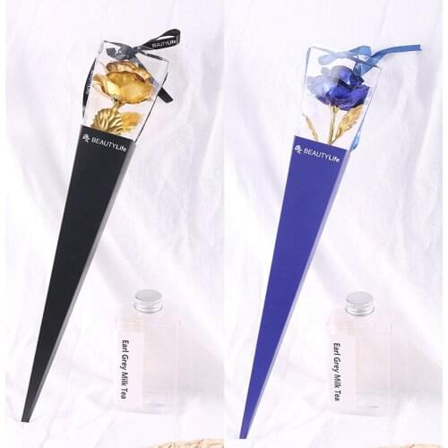 24k Gold Leaf Single Rose Flower Birthday Gift Female Company Event Gift Creative Small Gift Mothers Day Gift