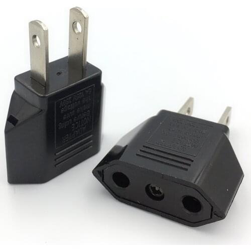 5pcs/lot US EU Plug Adapter EU to US Travel Power Adapter Electrical Plug Converter Socket American European Outlet Converter