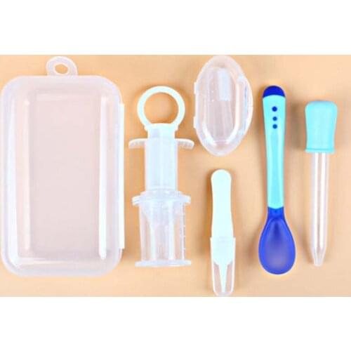 5Pcs Baby Healthcare Kit Baby Care Newborn Grooming Set Feed Drug Nasal Absorption Apparatus Dropper Measuring Cups Medical Set