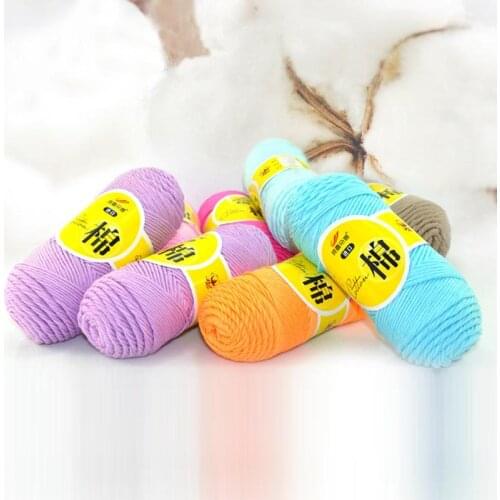 50g/ball Worsted 10# Middle Thick Cotton Yarn Soft Baby Yarn 100% Cotton for Hand Knitting Crochet Sweater Thread FZ345