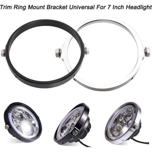 Motorcycle 7" Headlight Headlamp Adapter Ring For Harley Triumph Honda Motorcycle Mount LED Headlights Trim Bracket For Lamp