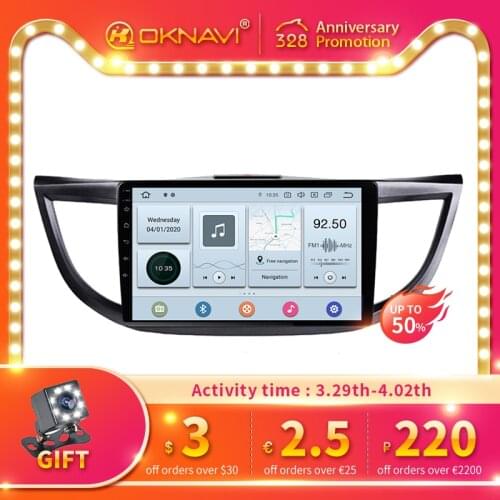 10 Inch Auto Car Radio for Honda CRV 2012-2015 Suit Swept Volume 2.0 Touch Screen Android 9.0 Bluetooth Multimedia Video Player