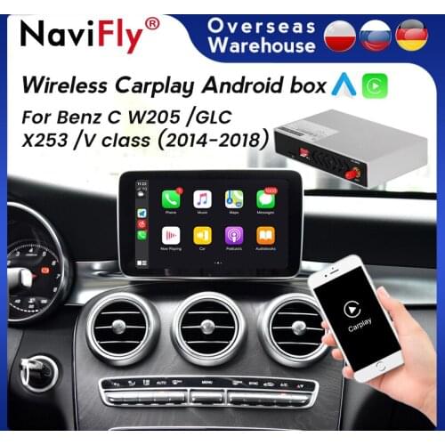 Wireless Apple CarPlay Android Auto Car Multimedia for Mercedes benz C-Class W205/GLC-Class X253/V-Class W446 2015-2018 NTG 5.0