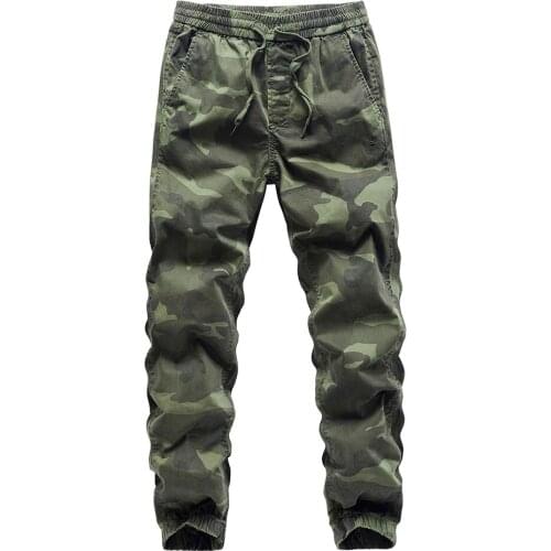 2021 New Men Jogger Spring Vintage Pencil Harem Cargo Pants Men Camouflage Military Pants Loose Fit Cargo Trousers Jogger Men