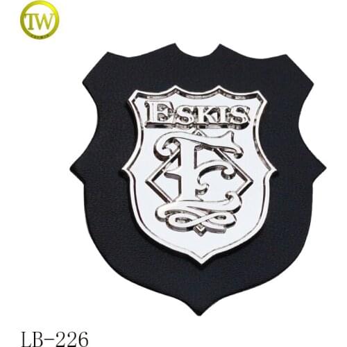 Custom Metal LOGO Leather Label Bull Leather Patches Metal
