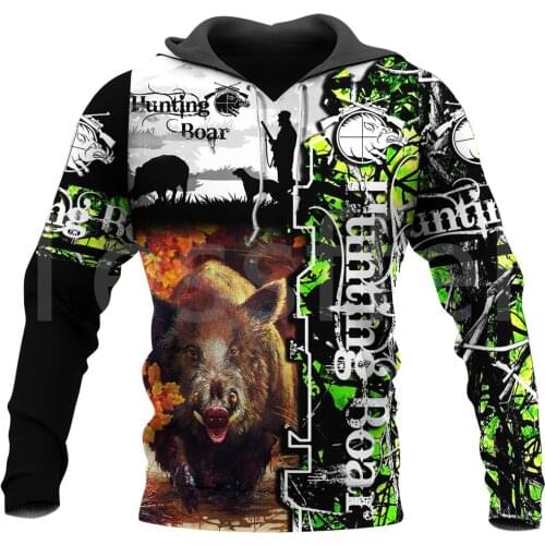 Tessffel Hog Hunting Boar Hunter Animal Camo Tattoo Harajuku Pullover 3DPrint Men/Women Tracksuit Unisex Casual Funny Hoodies N2