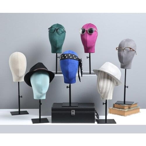Colorful Customized Fabric Head Mannequin Mankeni With Base On Promotion