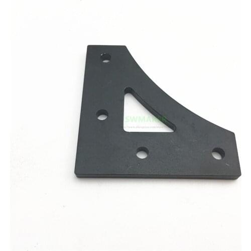 LulzBot TAZ 3D printer DIY aluminum alloy metal Frame Connector v2.0 profile corner plate black color Anodized 5mm thick