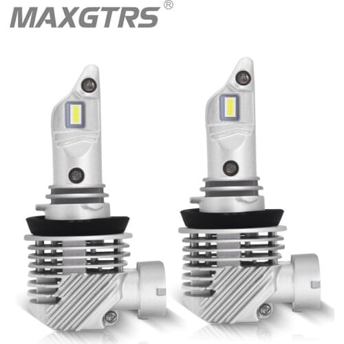 MAXGTRS Newest 1:1 Size H11 H4 H7 Mini LED Car Headlight Bulbs Wireless 9005 9006 HB3 HB4 H8 6000K White Auto Fog Lights