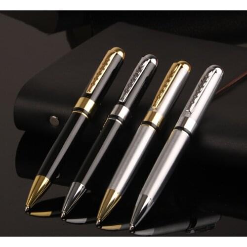 Metal stainless steel rotating ballpoint pen creative advertising gift pen
