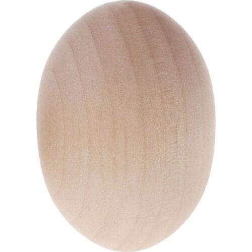 Natural Wood Simulation Eggs Manual Graffiti Painted Exercise DIY Creative Easter Egg Children Early Educational Toy P82A