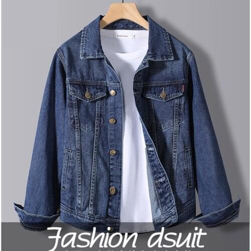 2021 Spring and autumn New Mens Denim Jacket Male Korean Version of The Trend Handsome Outer Clothes Student Jacket Men
