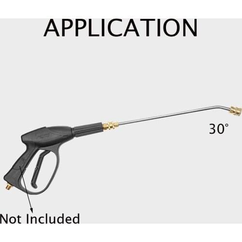 New 30 Degree Curve Rod 1/4 Inch Quick Connect High Pressure Washer Gutter Cleaner For Lance/Wand Stainless Steelsturdy material