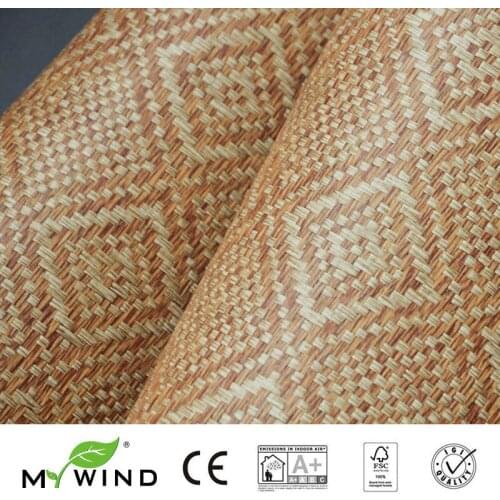 3D damask wallpapers designs furniture wallcovering natural living room hotel 2019 MY WIND Grasscloth Wallpaper Paper weave