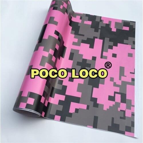 Sample Pcs Pink Digital Camo Car Vinyl Sheets Vehicle Sticker‎ Pixel Camouflage Foil Film Bike Wraps 152CM*20CM 30CM 40CM 50Cm