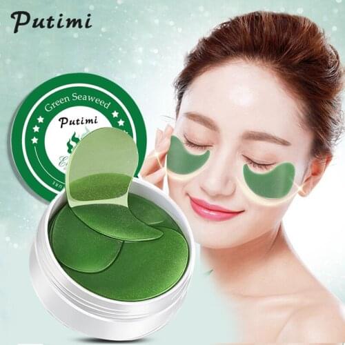 60/120/180PCS Eye Patches Mask Seaweed Moisturizing Dark Circles Eye Bags Remove Anti Wrinkle Gel Eye Patches Eye Skin Care