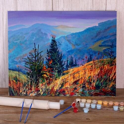Landscape Gloomy Autumn Painting By Numbers Kit Oil Paints 50*70 Oil Painting Loft Wall Picture For Kids Wall Handiwork