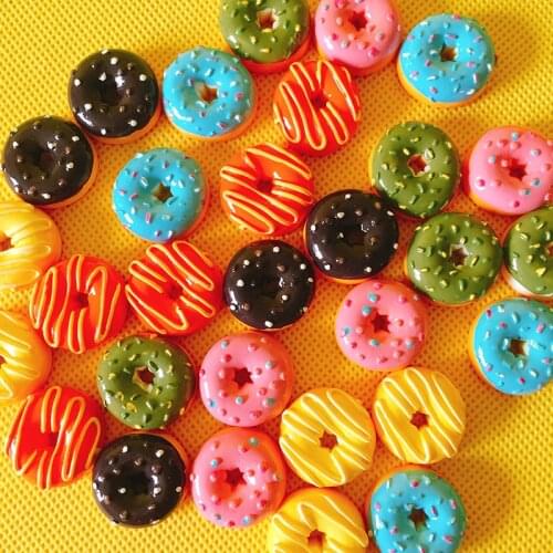 New~10 pcs Doughnuts/dessert/miniatures food/cute/fairy garden gnome/moss terrarium decor/bonsai/figurine/doll house decor