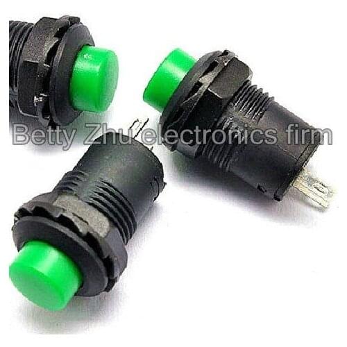 20PCS/LOT Self-locking switch button switch / DS-425A diameter 12MM Green