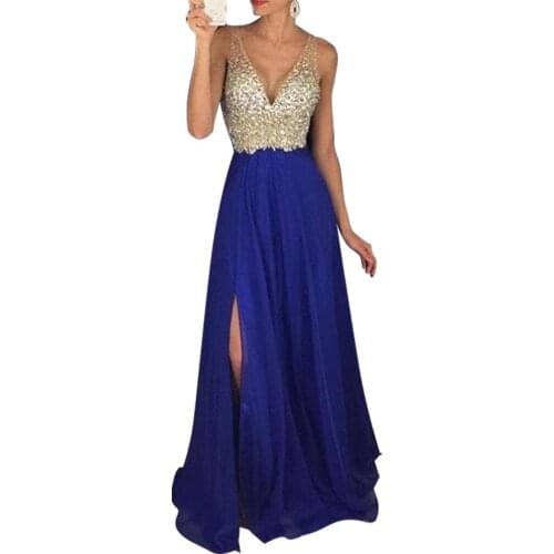 Sexy Party Dress Women Sleeveless Sequined Deep V Neck Long Dress Elegant Plus Size Dresses 2021