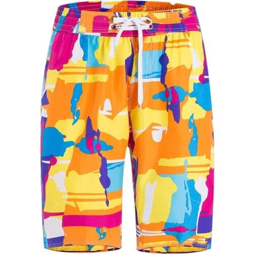 New Summer Shorts Casual Mens Trousers Knee Length Mid Straight Brand print new Boardshorts Holiday lover Breathable cool Air