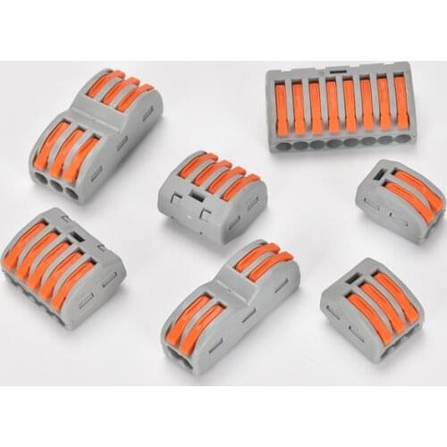 Electrical Cable Wire Connector Push-in Terminal Block Universal Fast Terminal Wiring Cable Connectors For Cable Connection