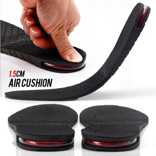 1.5cm Height Increase Insoles Air cushion Insert shoes Pad for Men and Women 1pair