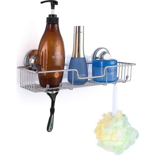 Shower Caddy Bathroom Rack Storage Box Shower Storage Rack Stainless Steel Wall-Mounted Home Kitchen Sundries Rack Shelf