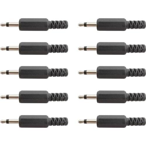 20Pcs/Lot 3.5 mm Headphone Cable Extension Connector Adapter Solder Type 3.5mm Male Mono Plug Jack Single Channel DIY Audio