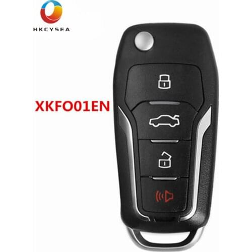 HKCYSEA 3+1 Button Universal Remote Key for Ford Style English Language for Xhorse VVDI Key Tool Max VVDI Mini XKFO00EN