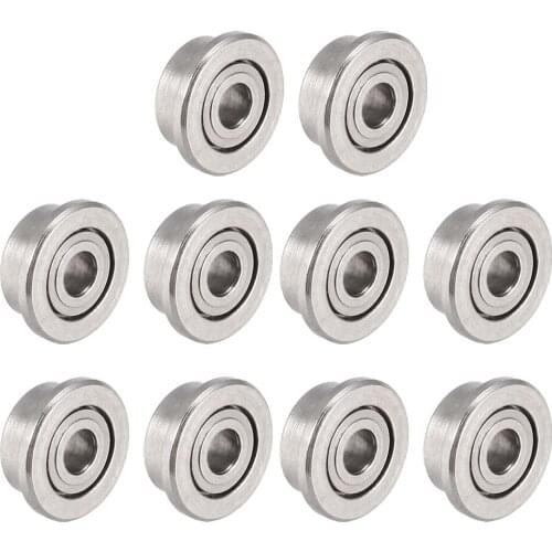 Uxcell F681XZZ Flange Ball Bearing 1.5x4x2mm Double Metal Shielded (GCr15) Chrome Steel Bearings 10pcs