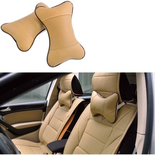 1PCS car headrest PVC leather universal neck headrest protector backrest interior accessories pillow pillow T9B6