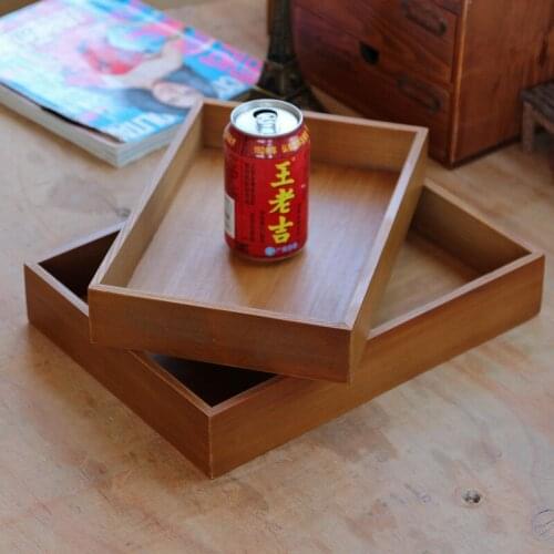 1PC Creative Home Bamboo Store Saucer Restoring Ancient Tea Tray Sitting Room Tablet Hotel Storage Tray EJL 002