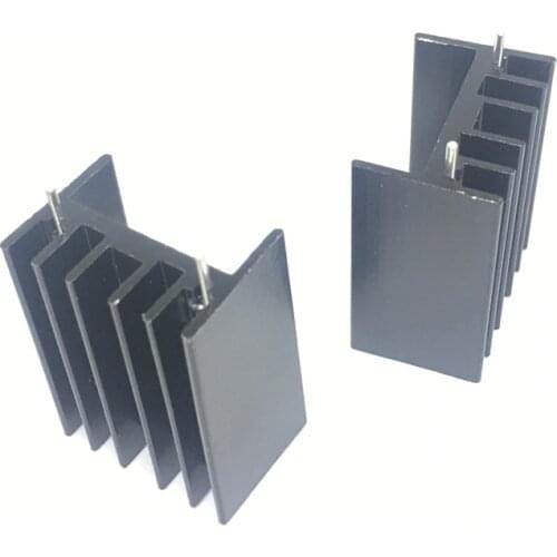 10PCS 25*23*16MM TO-220 Triode Heat Sink TO220 Transistor Aluminum Radiator Heat Sink With 2Pin