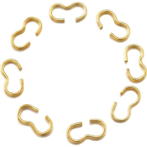 100pcs Iron 8 Shape Clasps Findings Diy Necklace Bracelet Chain Findings Connectors 8x4x2mm F60